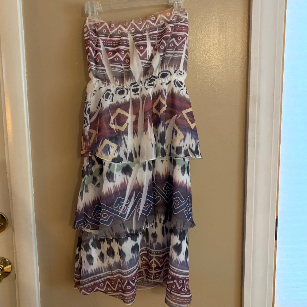 VENTTI colorful festival strapless festival dress